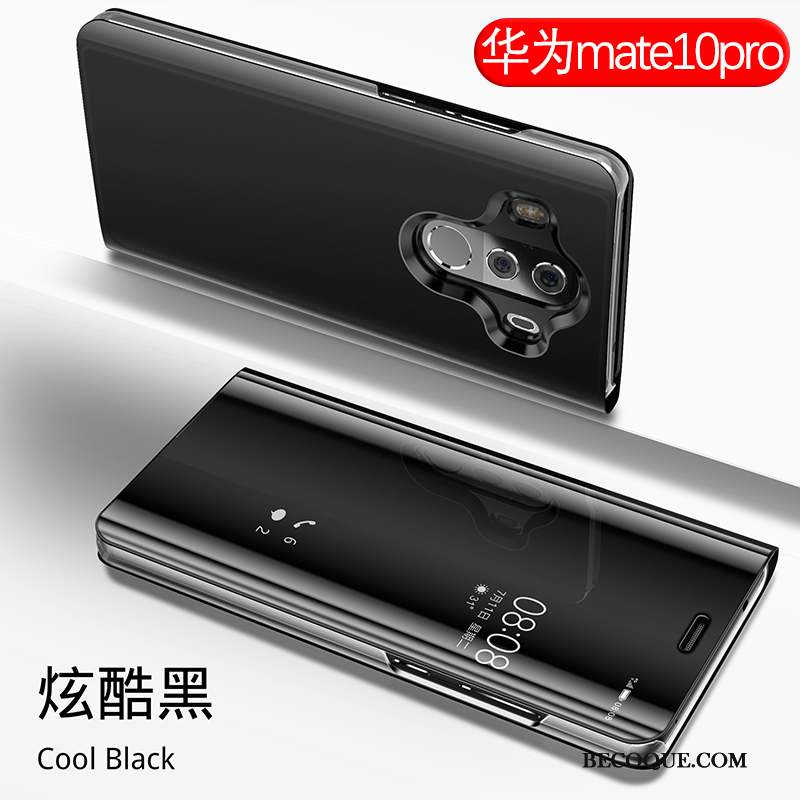 Huawei Mate 10 Pro Protection Violet Miroir Tout Compris Coque De Téléphone Étui En Cuir