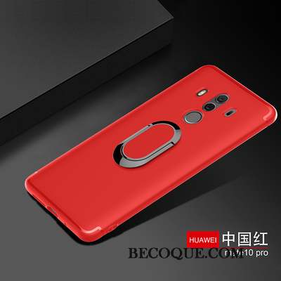 Huawei Mate 10 Pro Rose Silicone Invisible Fluide Doux Coque De Téléphone Anneau