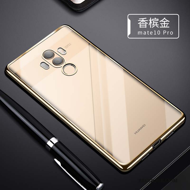 Huawei Mate 10 Pro Silicone Fluide Doux Protection Très Mince Coque De Téléphone Or