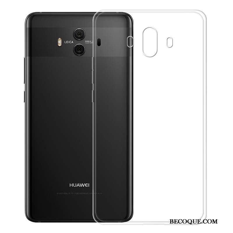 Huawei Mate 10 Pro Silicone Transparent Élégant Placage Coque De Téléphone Or