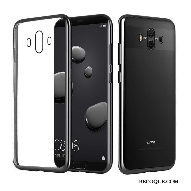 Huawei Mate 10 Pro Silicone Transparent Élégant Placage Coque De Téléphone Or