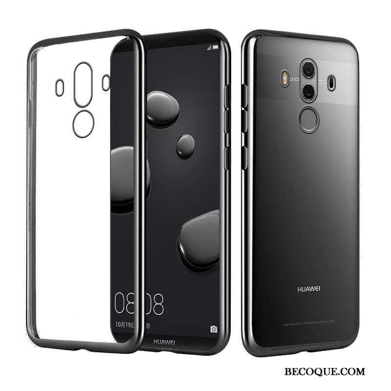 Huawei Mate 10 Pro Silicone Transparent Élégant Placage Coque De Téléphone Or