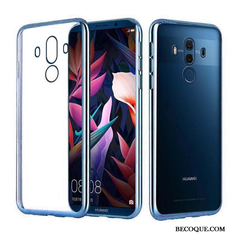 Huawei Mate 10 Pro Silicone Transparent Élégant Placage Coque De Téléphone Or