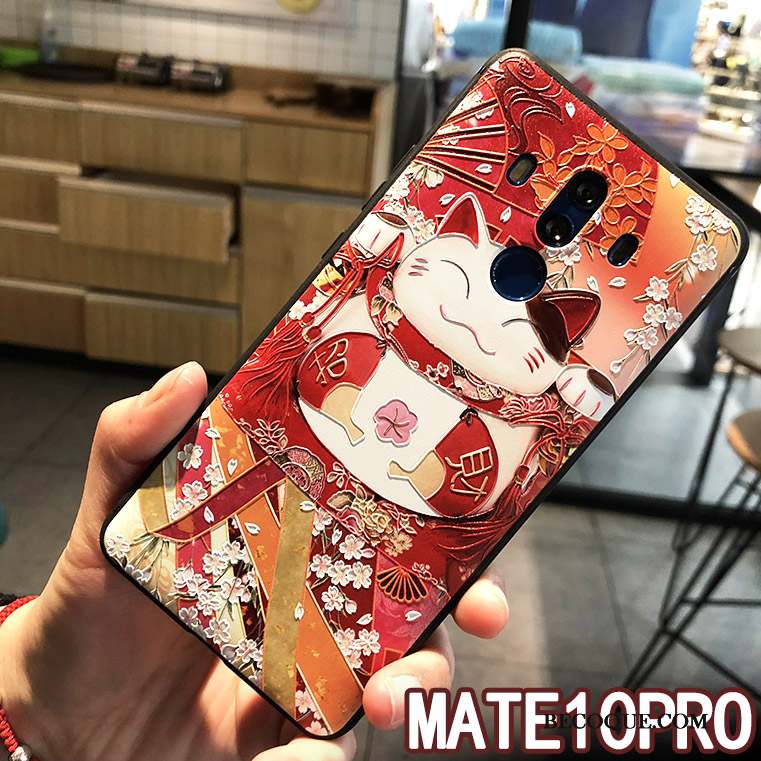 Huawei Mate 10 Pro Tendance Chat Rouge Richesse Coque De Téléphone Fluide Doux