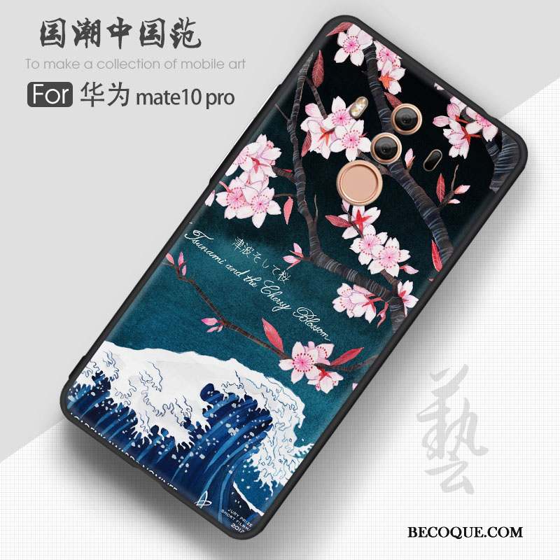 Huawei Mate 10 Pro Tout Compris Incassable Ornements Suspendus Coque De Téléphone Silicone Bleu