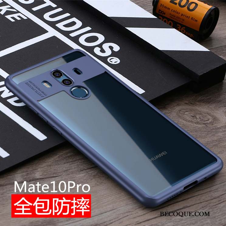 Huawei Mate 10 Pro Tout Compris Transparent Incassable Fluide Doux Coque De Téléphone Noir