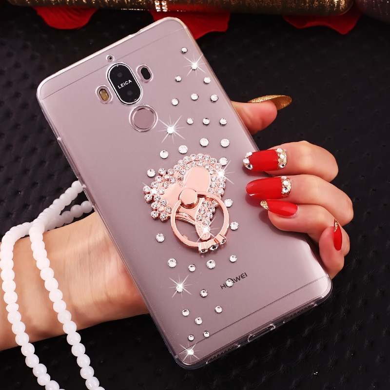 Huawei Mate 10 Pro Transparent Étui Strass Or Coque De Téléphone