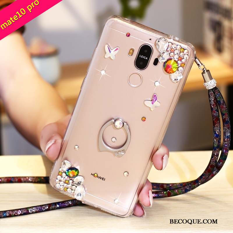 Huawei Mate 10 Pro Violet Strass Étui Coque Téléphone Portable Protection