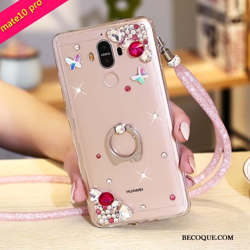 Huawei Mate 10 Pro Violet Strass Étui Coque Téléphone Portable Protection