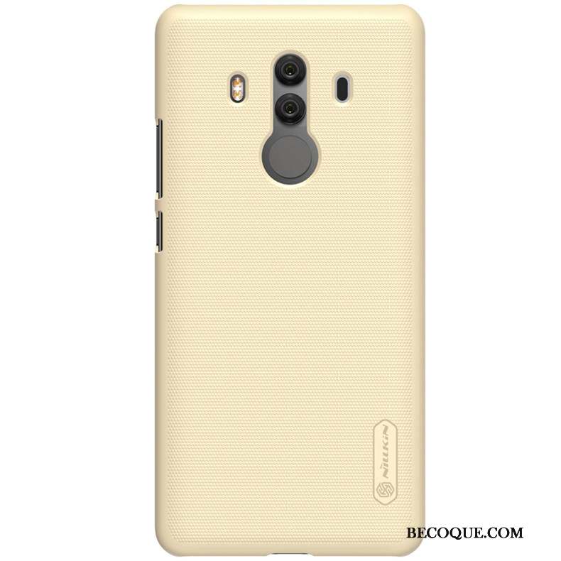 Huawei Mate 10 Pro Étui Coque De Téléphone Délavé En Daim Rouge Protection Or