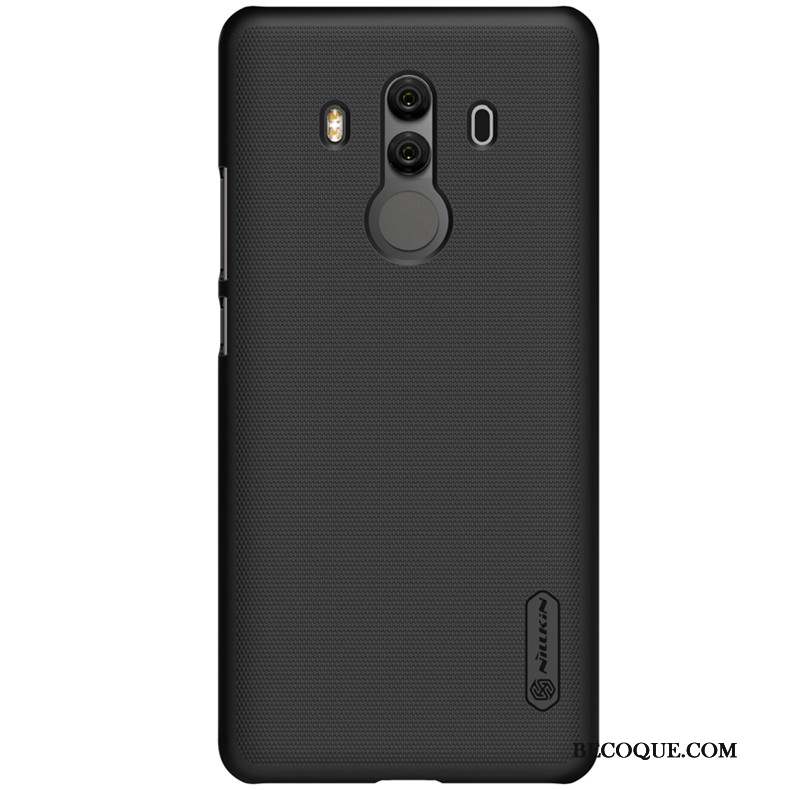 Huawei Mate 10 Pro Étui Coque De Téléphone Délavé En Daim Rouge Protection Or