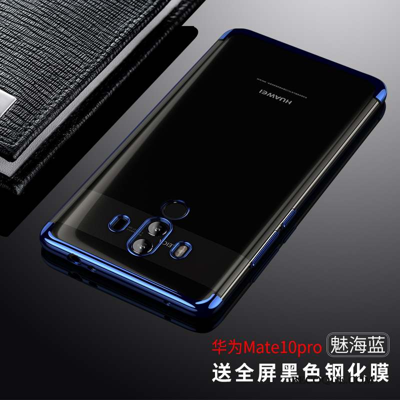 Huawei Mate 10 Pro Étui Coque De Téléphone Silicone Nouveau Or Transparent