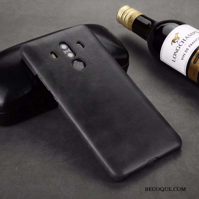 Huawei Mate 10 Pro Étui Cuir Cuir Véritable Étui En Cuir Coque De Téléphone Protection
