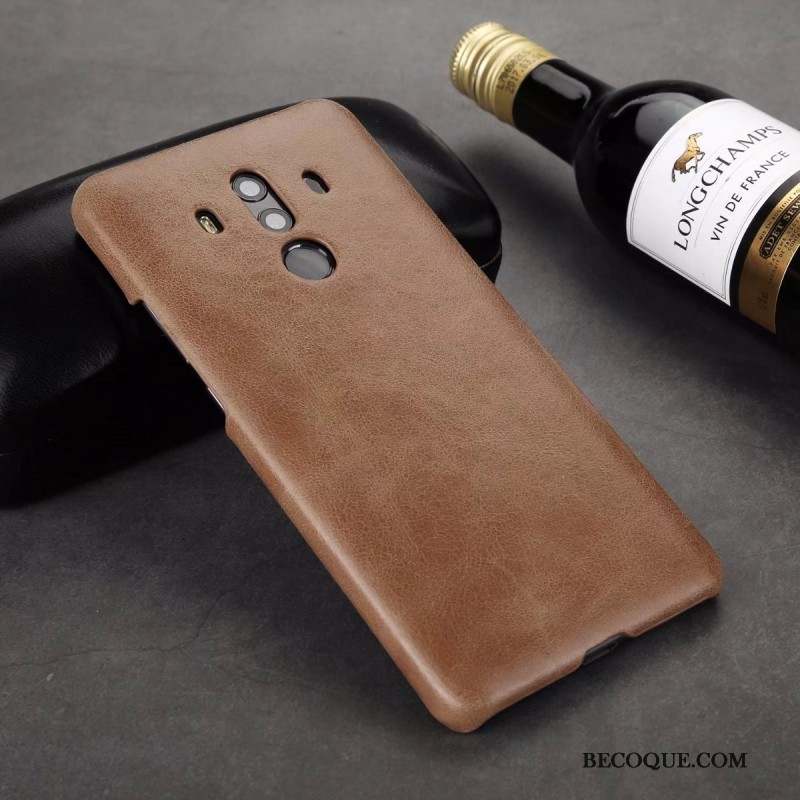 Huawei Mate 10 Pro Étui Cuir Cuir Véritable Étui En Cuir Coque De Téléphone Protection