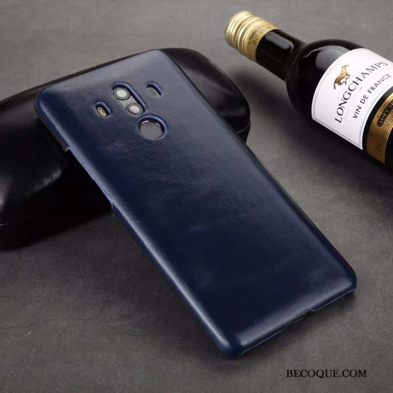 Huawei Mate 10 Pro Étui Cuir Cuir Véritable Étui En Cuir Coque De Téléphone Protection