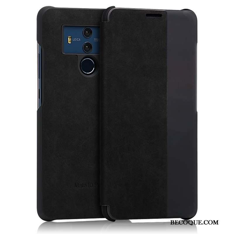 Huawei Mate 10 Pro Étui Étui En Cuir Bleu Protection Coque De Téléphone Clamshell