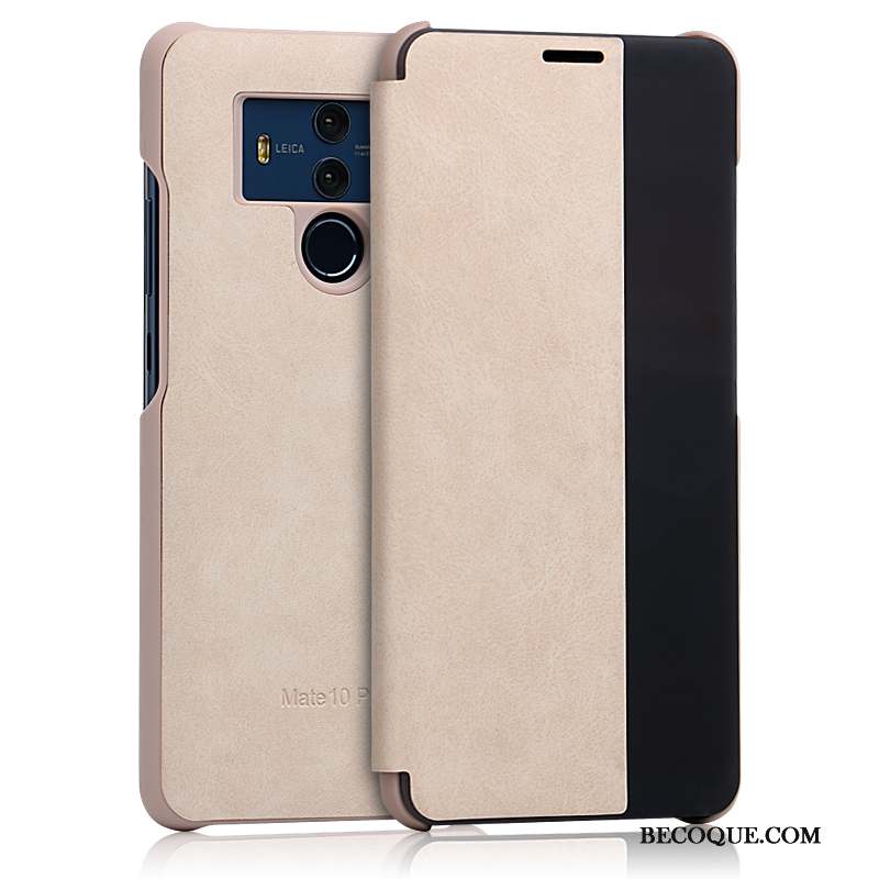 Huawei Mate 10 Pro Étui Étui En Cuir Bleu Protection Coque De Téléphone Clamshell