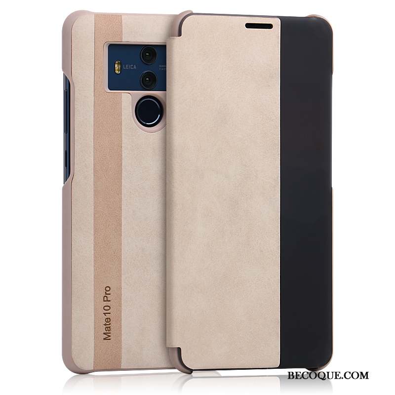 Huawei Mate 10 Pro Étui Étui En Cuir Bleu Protection Coque De Téléphone Clamshell