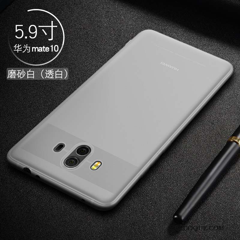 Huawei Mate 10 Protection Coque Silicone De Téléphone Délavé En Daim Incassable
