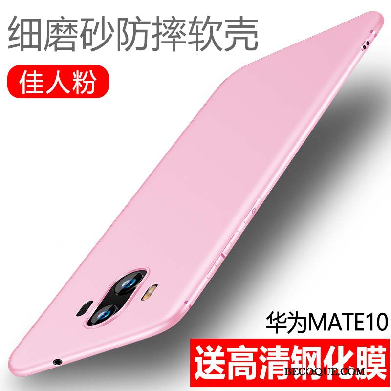 Huawei Mate 10 Protection Délavé En Daim Étui Silicone Bleu Coque De Téléphone