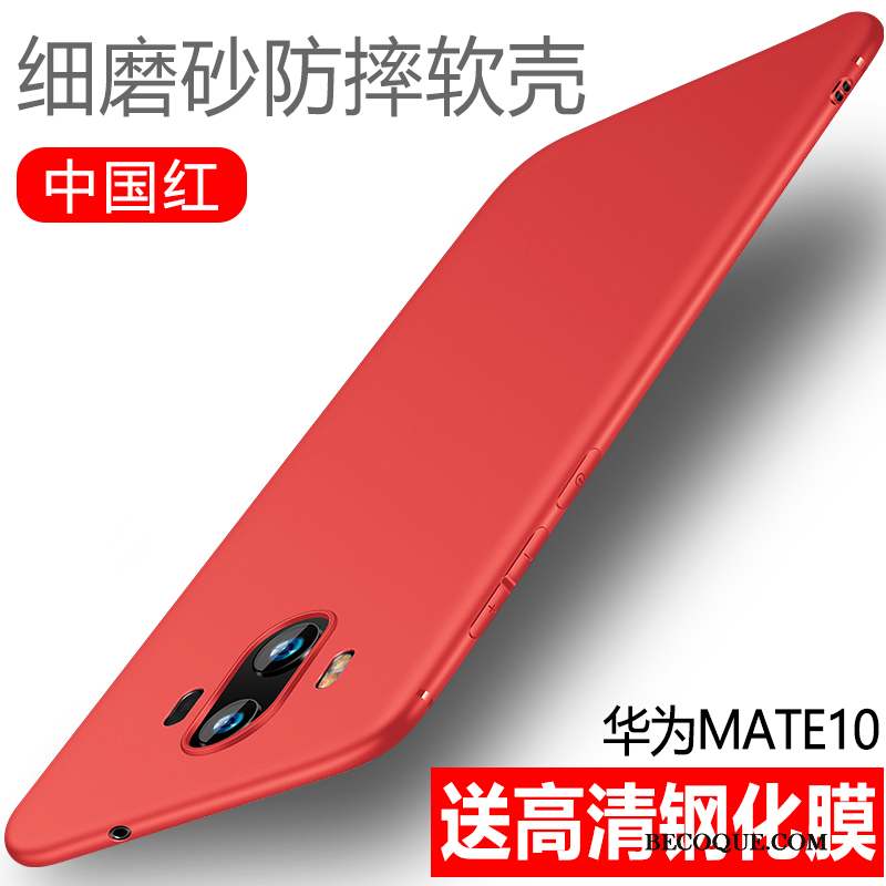 Huawei Mate 10 Protection Délavé En Daim Étui Silicone Bleu Coque De Téléphone