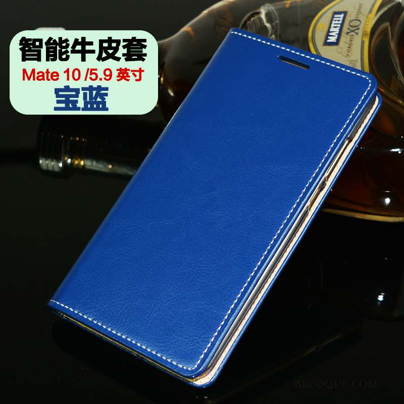 Huawei Mate 10 Protection Housse Cuir Véritable Étui Coque De Téléphone Tout Compris