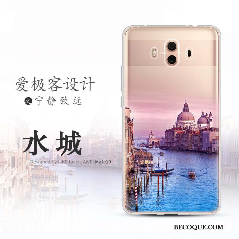 Huawei Mate 10 Silicone Coque De Téléphone Étui Fluide Doux Protection Paysage