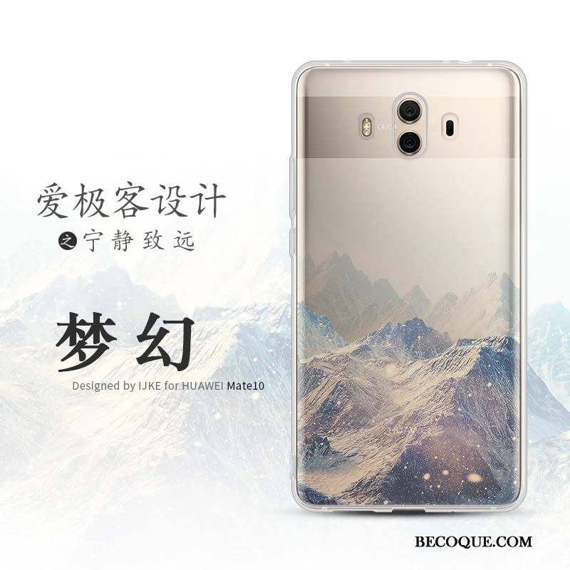 Huawei Mate 10 Silicone Coque De Téléphone Étui Fluide Doux Protection Paysage