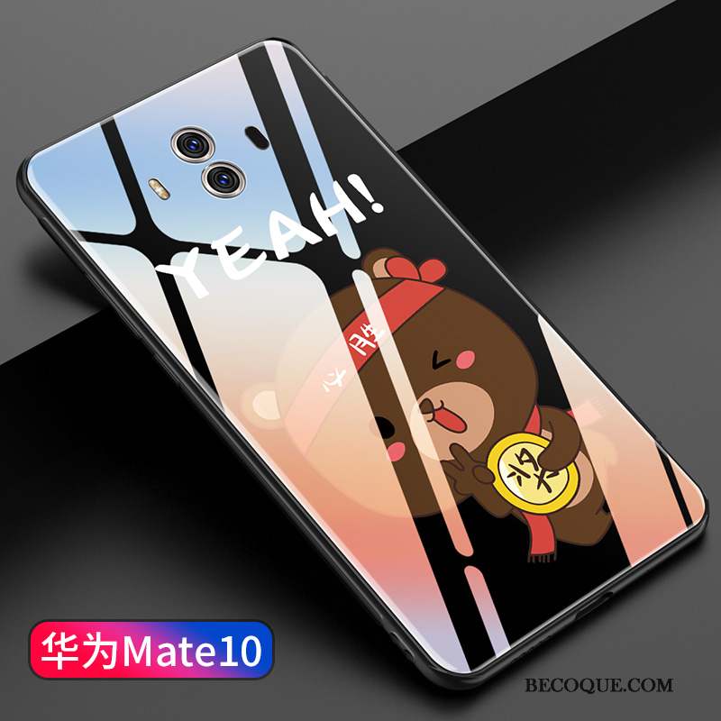 Huawei Mate 10 Tout Compris Miroir Créatif Étui Coque De Téléphone Blanc