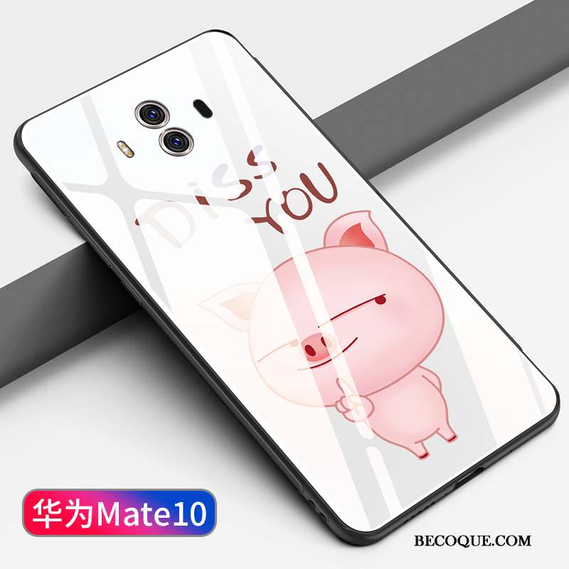 Huawei Mate 10 Tout Compris Miroir Créatif Étui Coque De Téléphone Blanc