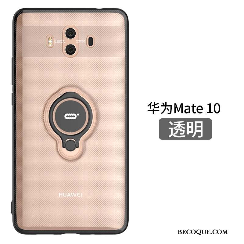 Huawei Mate 10 Étui Coque De Téléphone Une Agrafe Silicone Support Blanc