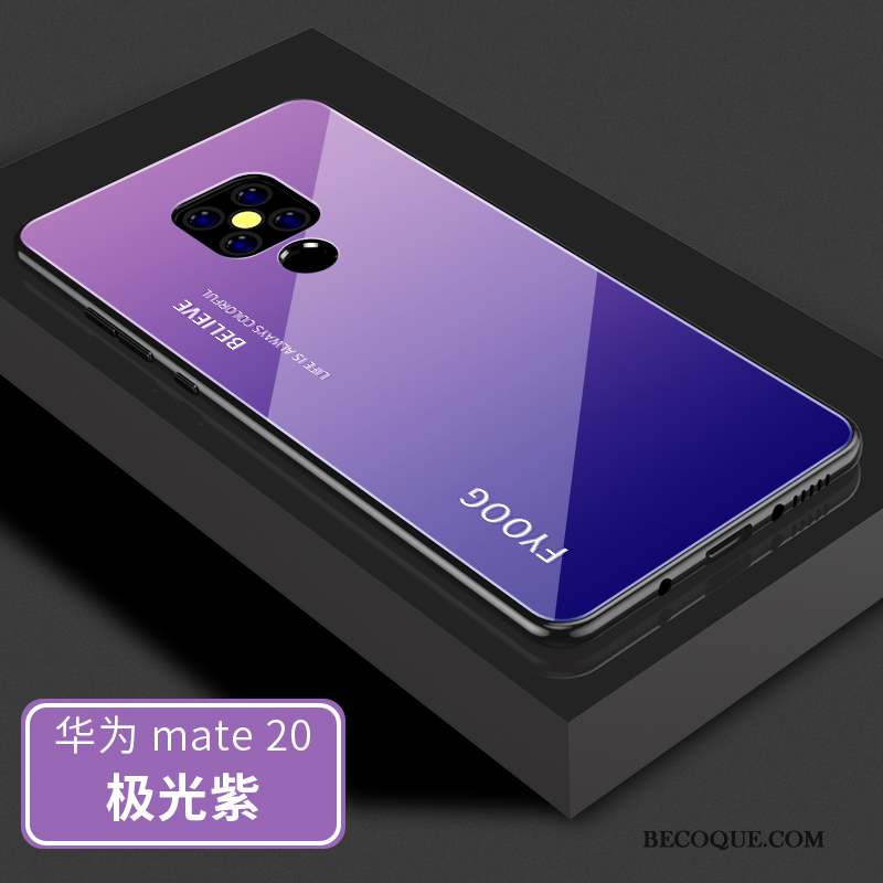 Huawei Mate 20 Coque De Téléphone Fluide Doux Incassable Silicone Verre Étui