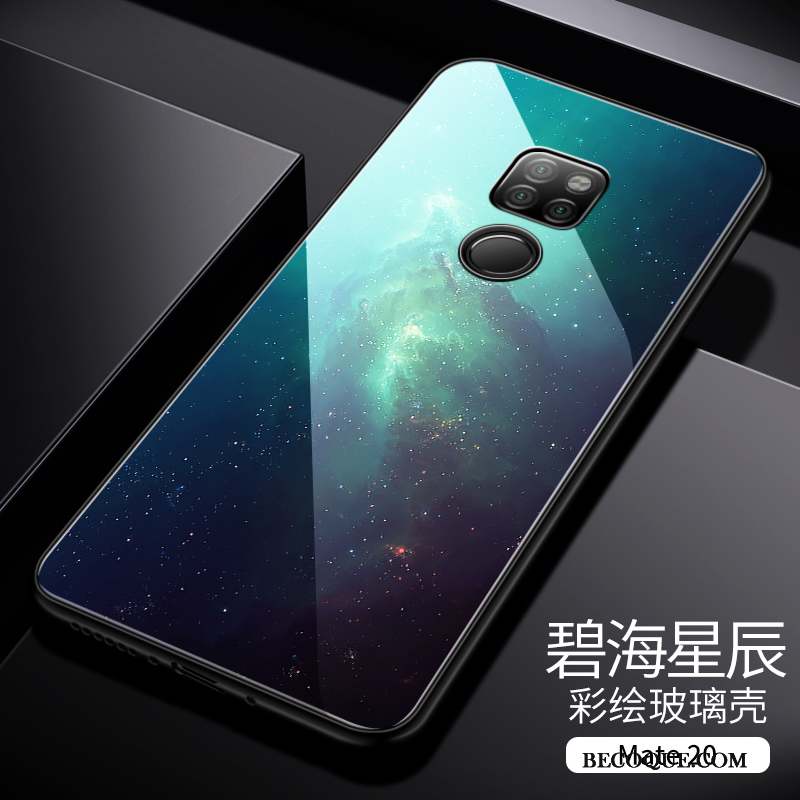 Huawei Mate 20 Coque De Téléphone Marque De Tendance Bleu Personnalité Protection