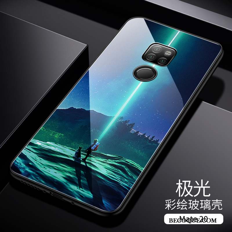 Huawei Mate 20 Coque De Téléphone Marque De Tendance Bleu Personnalité Protection