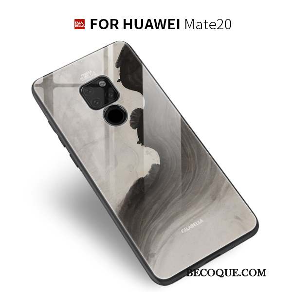 Huawei Mate 20 Coque De Téléphone Protection Simple Personnalité Clair Verre