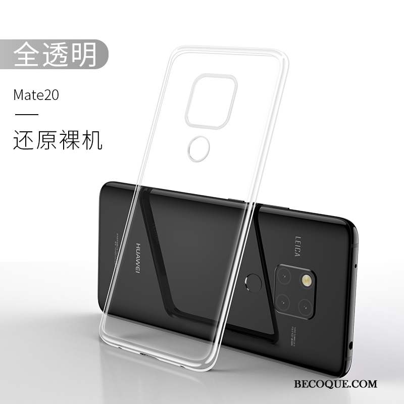 Huawei Mate 20 Coque Fluide Doux Nouveau Transparent Marque De Tendance Étui
