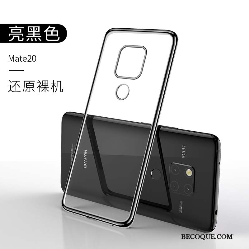 Huawei Mate 20 Coque Fluide Doux Nouveau Transparent Marque De Tendance Étui