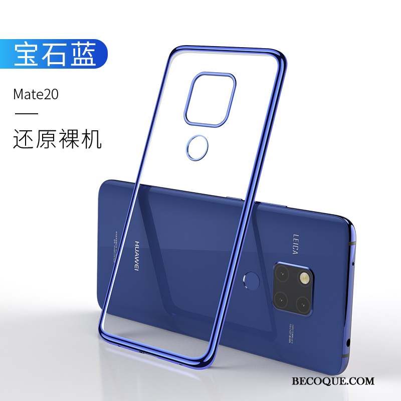 Huawei Mate 20 Coque Fluide Doux Nouveau Transparent Marque De Tendance Étui