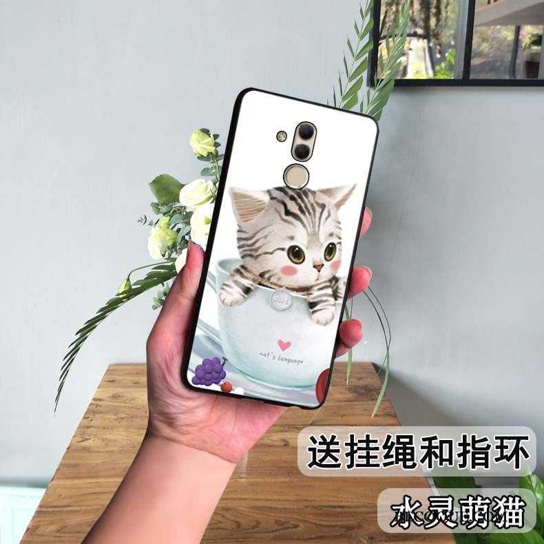 Huawei Mate 20 Lite Coque De Téléphone Fluide Doux Dessin Animé Blanc Charmant Protection