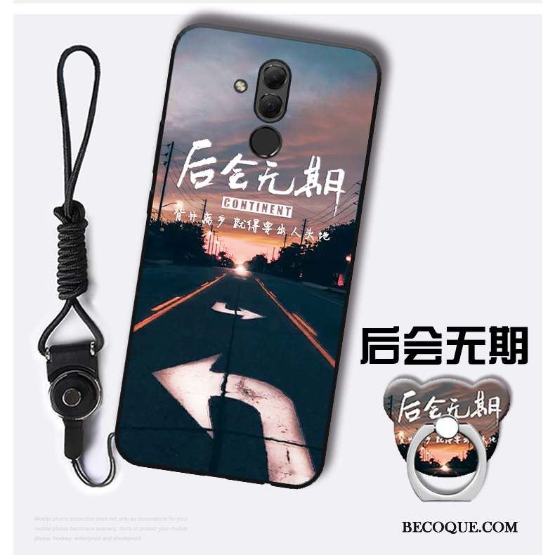 Huawei Mate 20 Lite Fluide Doux Ornements Suspendus Coque De Téléphone Bleu Étui