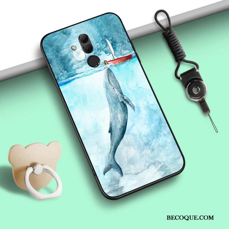 Huawei Mate 20 Lite Incassable Fluide Doux Étui Coque Cou Suspendu De Téléphone