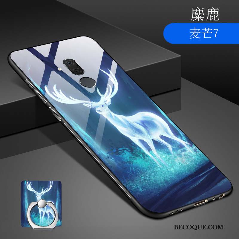 Huawei Mate 20 Lite Protection Fluide Doux Bleu Dessin Animé Coque Ornements Suspendus