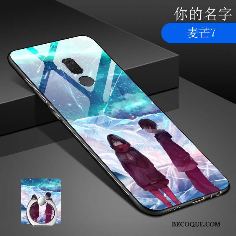 Huawei Mate 20 Lite Protection Fluide Doux Bleu Dessin Animé Coque Ornements Suspendus