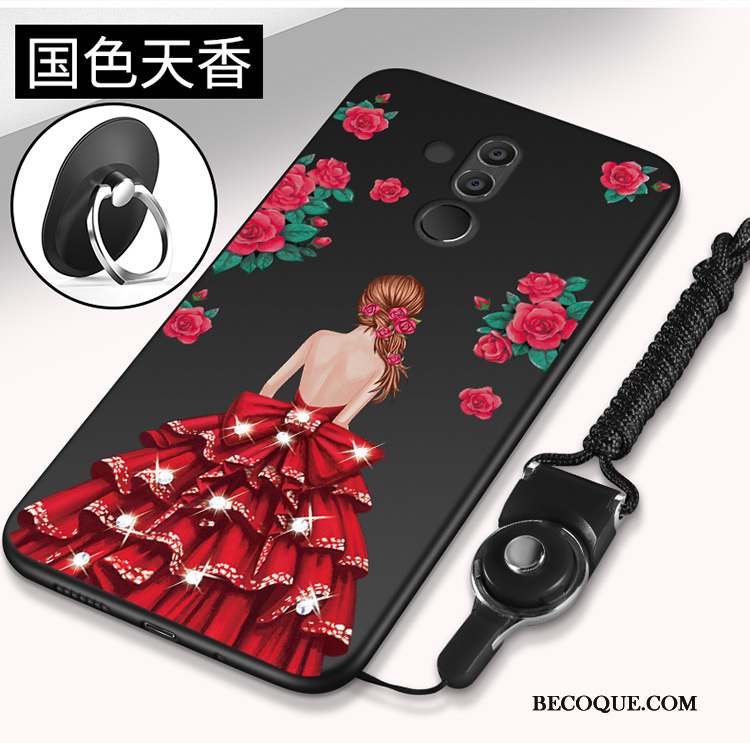 Huawei Mate 20 Lite Silicone Protection Rouge Étui Fluide Doux Coque De Téléphone
