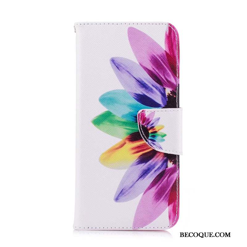 Huawei Mate 20 Peinture Coque De Téléphone Bleu Étui Étui En Cuir Protection