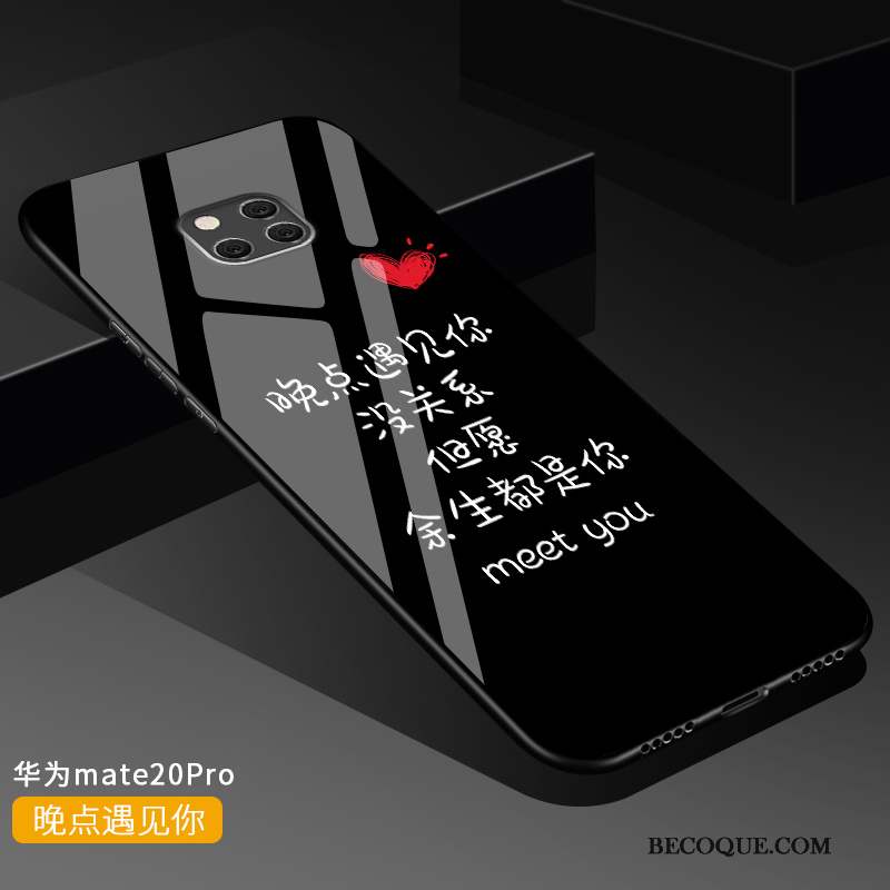 Huawei Mate 20 Pro Coque Tout Compris Net Rouge Tendance Incassable Verre Personnalisé