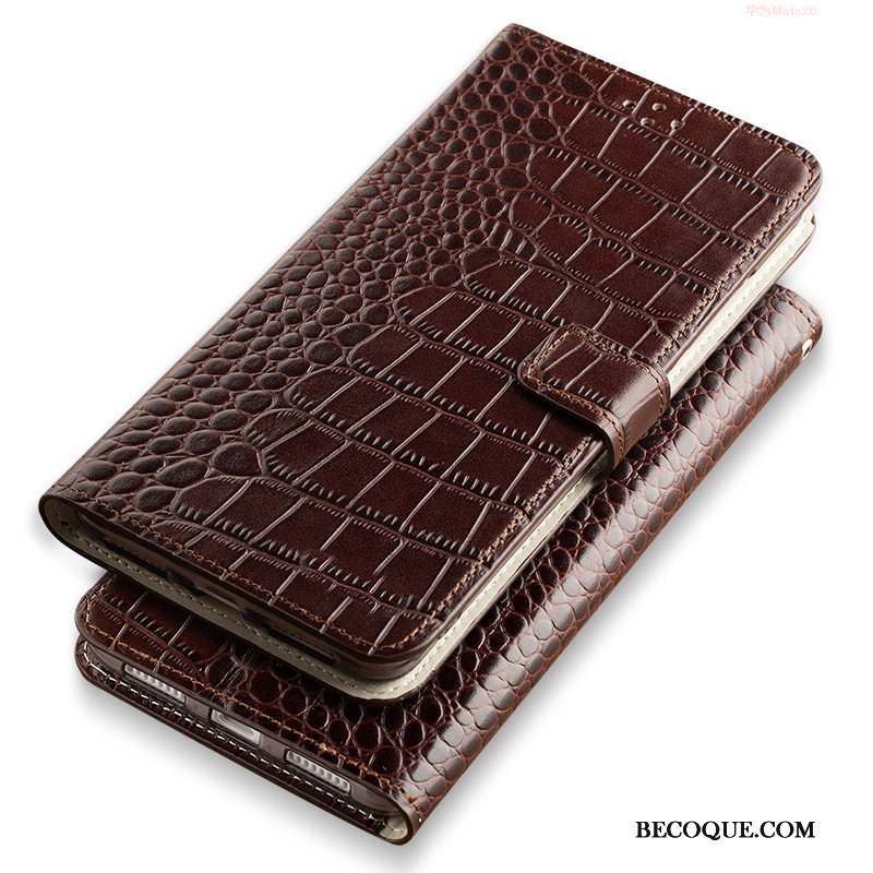 Huawei Mate 20 Pro Crocodile Coque De Téléphone Boucle Magnétique Housse Étui Protection