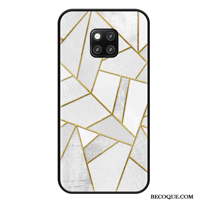 Huawei Mate 20 Pro Créatif Art Frais Blanc Coque Simple