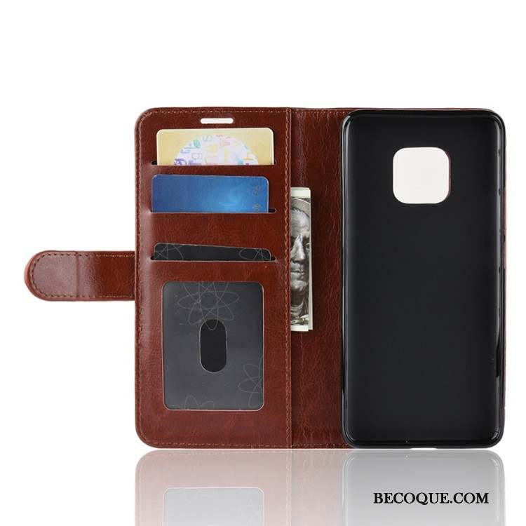 Huawei Mate 20 Pro Protection Coque Housse Étui Rouge Étui En Cuir