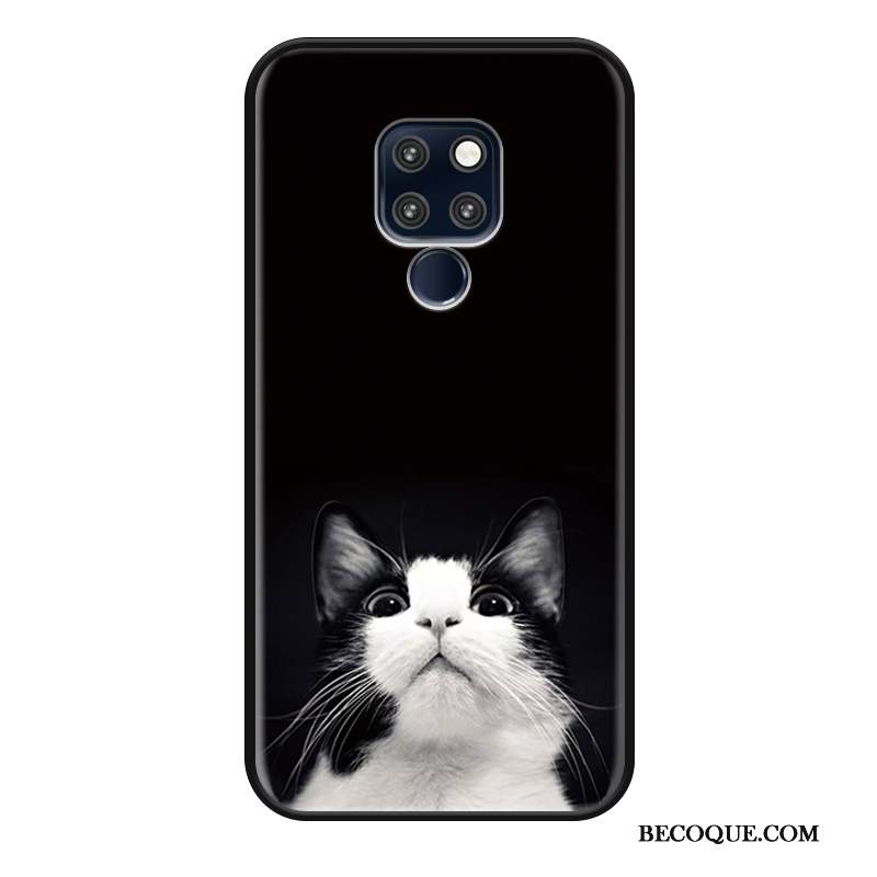 Huawei Mate 20 Rs Charmant Délavé En Daim Coque De Téléphone Dessin Animé Incassable Noir